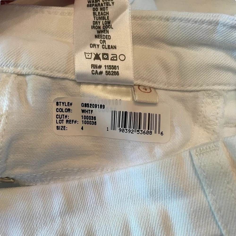 Jen7 7 For All Mankind 7FAM White Denim Bermuda Shorts Size 4 New NWT